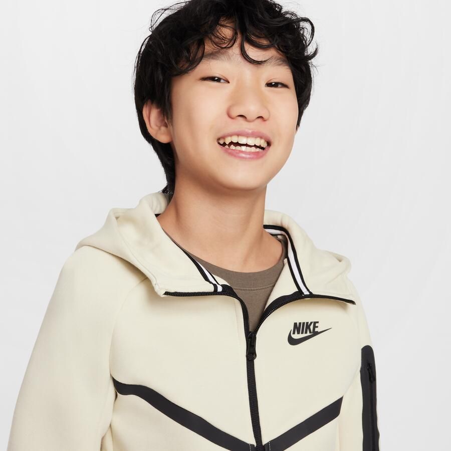 Nike Sportswear Tech Fleece Hoodie met rits voor kids Bruin