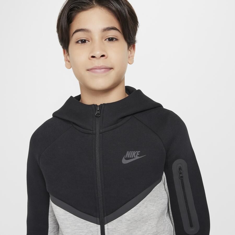 Nike Tech Fleece Hoodie met rits voor kids Grijs