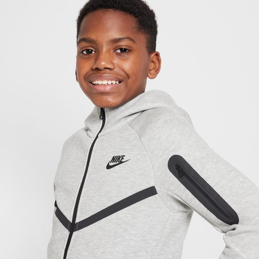 Nike Tech Fleece Hoodie met rits voor kids Grijs