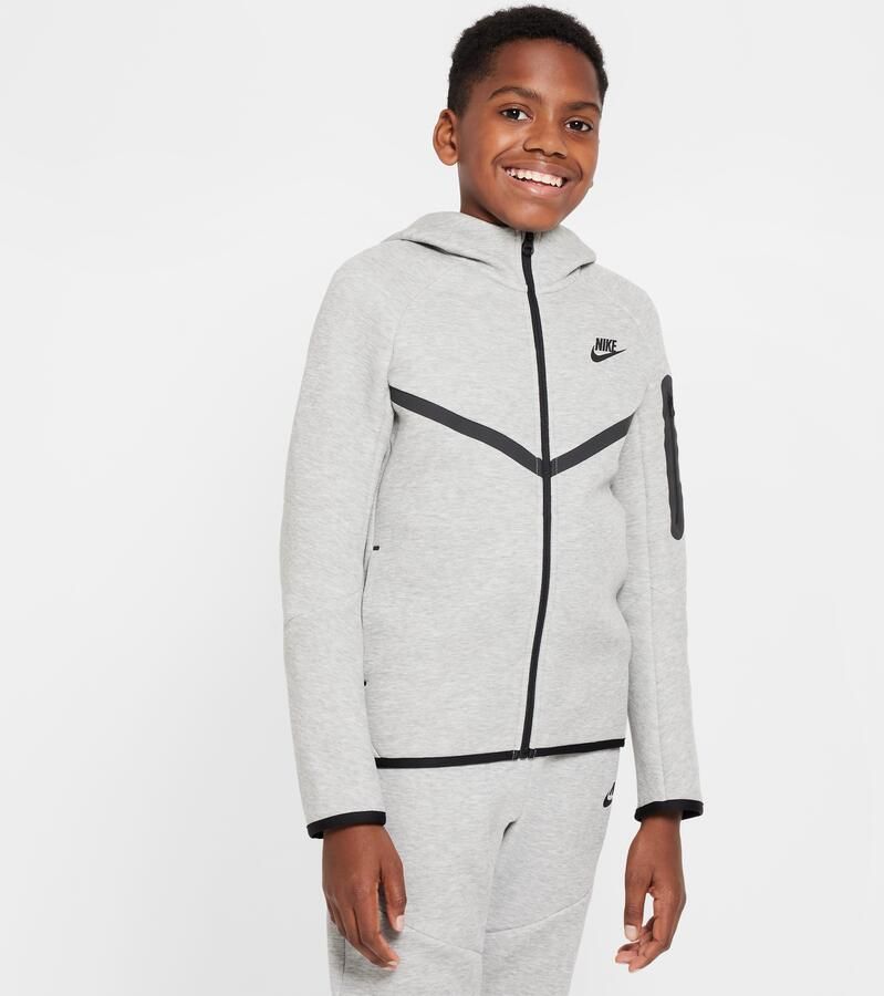 Nike Tech Fleece Hoodie met rits voor kids Grijs - Foto 3