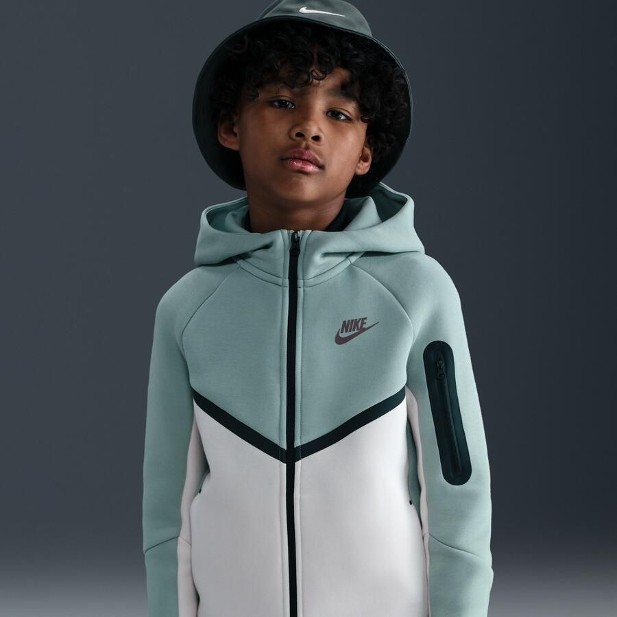 Nike Sportswear Tech Fleece Hoodie met rits voor kids Grijs - Foto 4