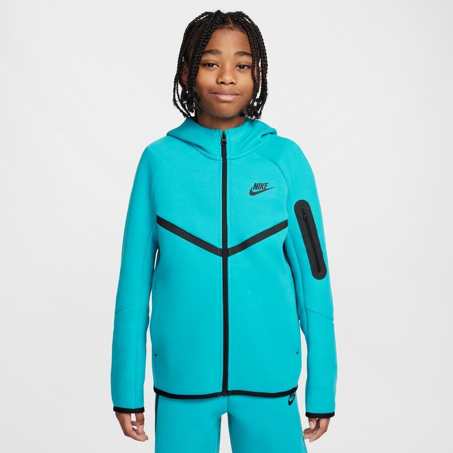 Nike Sportswear Tech Fleece Hoodie met rits voor kids Groen - Foto 4