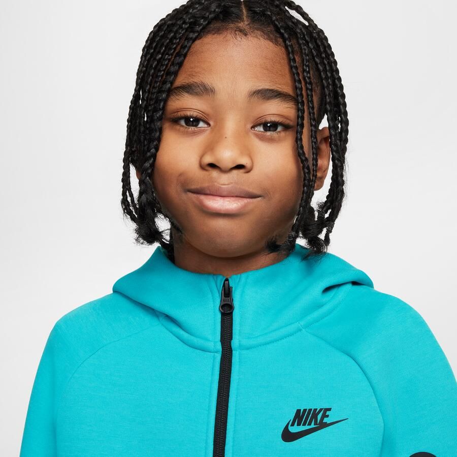 Nike Sportswear Tech Fleece Hoodie met rits voor kids Groen - Foto 2