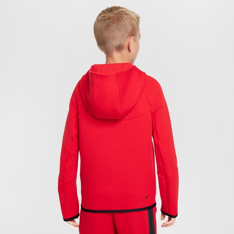 Nike Tech Fleece Hoodie met rits voor kids Rood - Foto 3