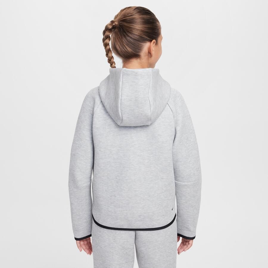 Nike Tech Fleece hoodie met rits voor meisjes Grijs - Foto 4