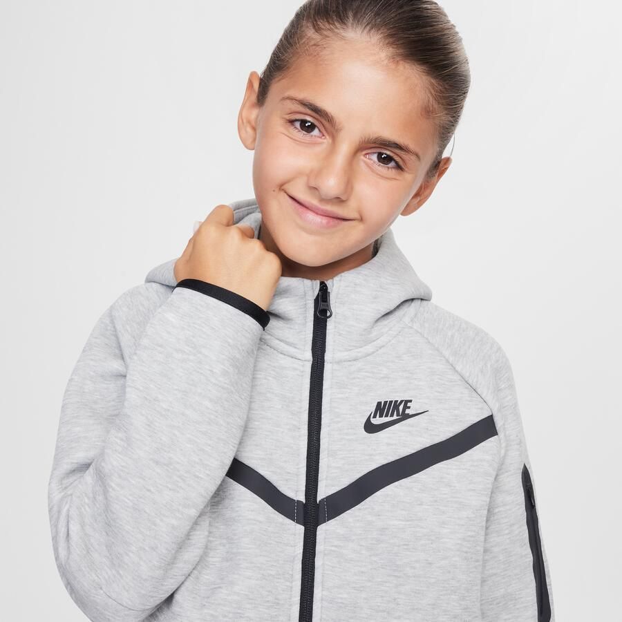 Nike Tech Fleece hoodie met rits voor meisjes Grijs