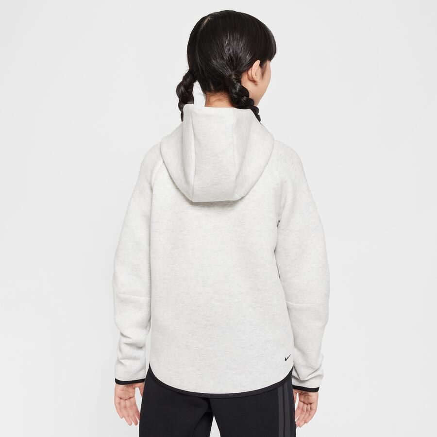 Nike Tech Fleece hoodie met rits voor meisjes Grijs - Foto 4