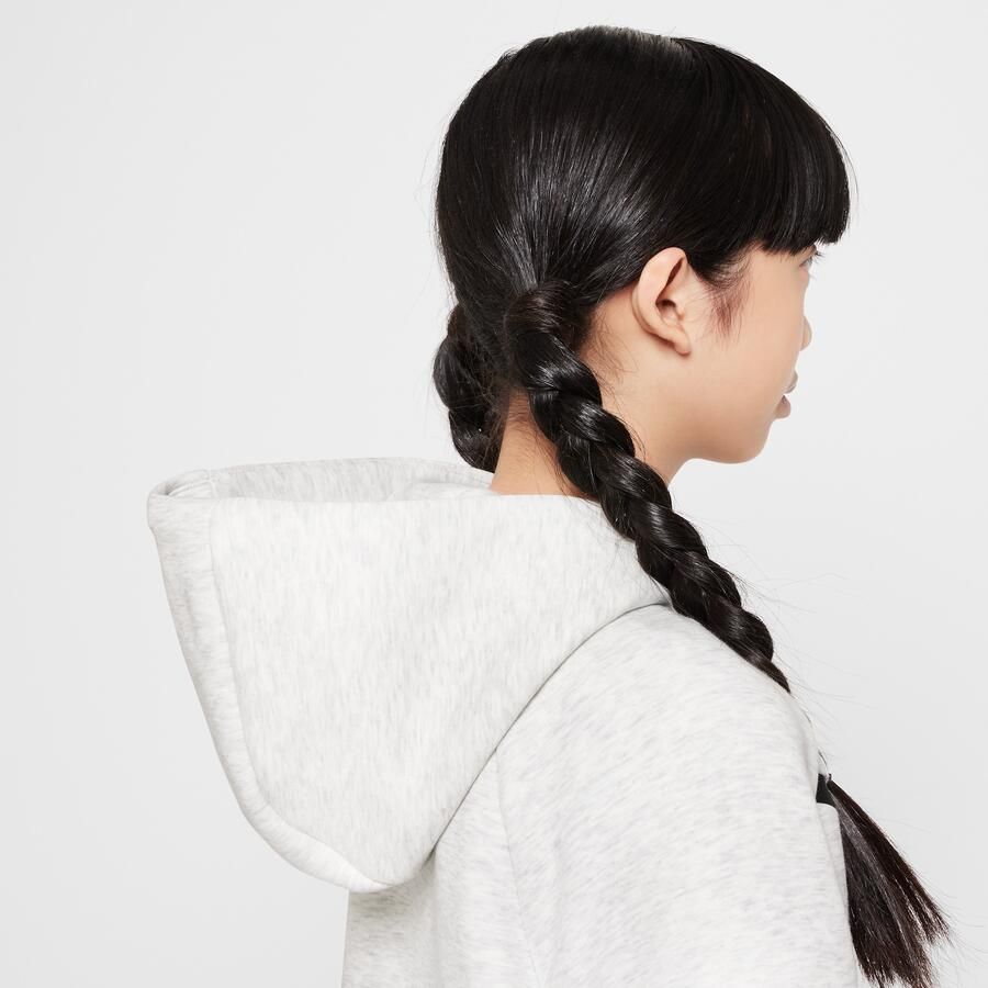 Nike Tech Fleece hoodie met rits voor meisjes Grijs