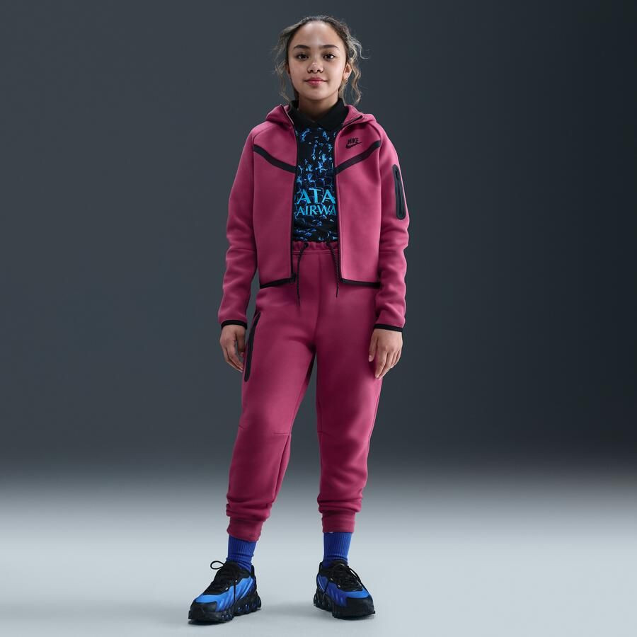 Nike Sportswear Tech Fleece hoodie met rits voor meisjes Paars - Foto 3
