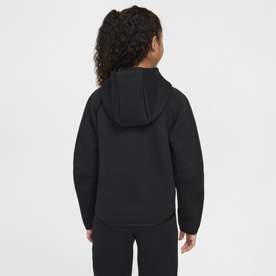 Nike Tech Fleece hoodie met rits voor meisjes Zwart - Foto 4