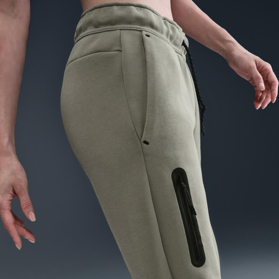 Nike Tech Fleece joggingbroek met halfhoge taille voor dames Groen - Foto 2
