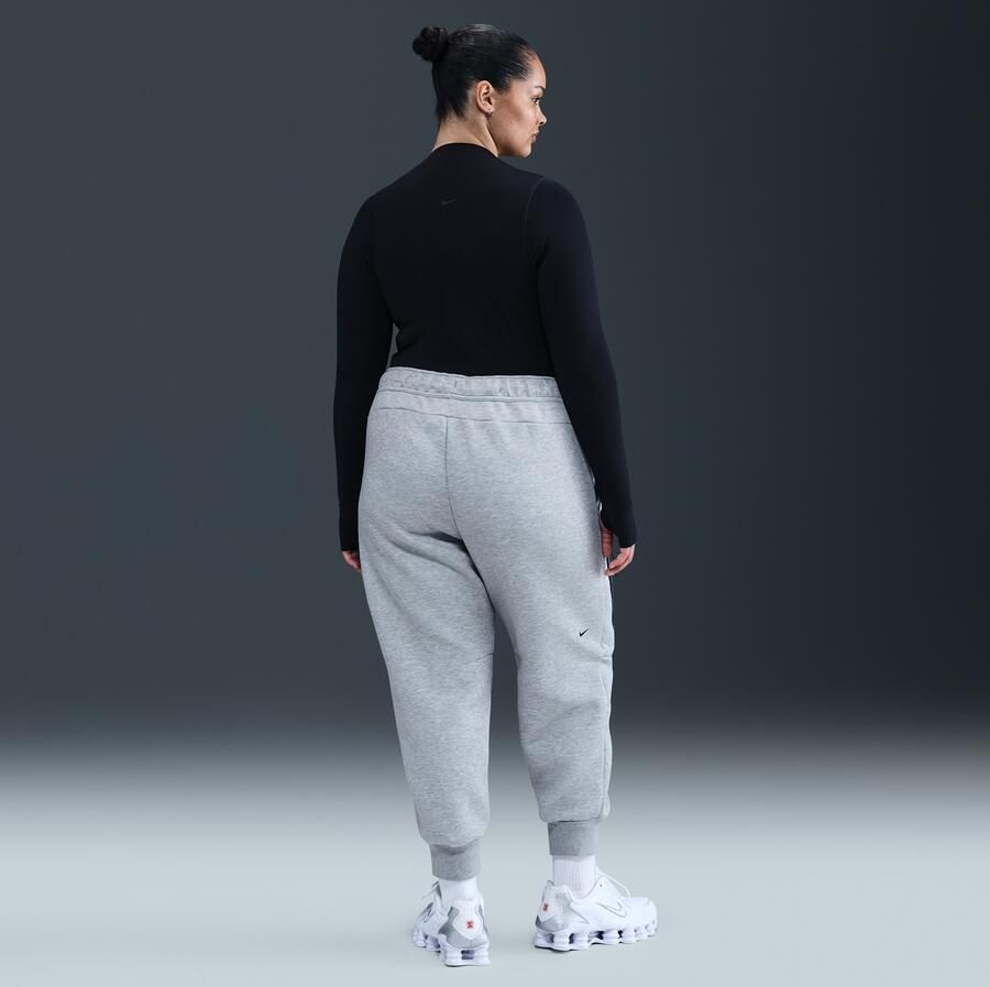 Nike Tech Fleece joggingbroek met halfhoge taille voor dames (Plus Size) Grijs - Foto 3
