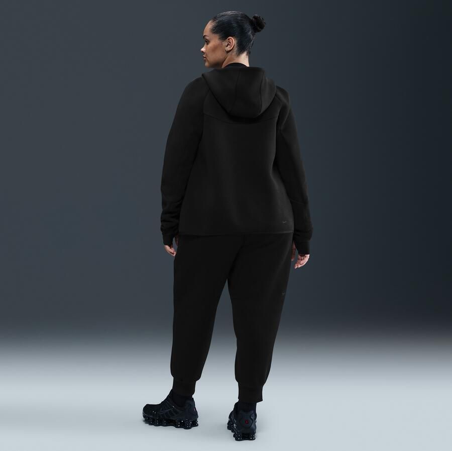 Nike Tech Fleece joggingbroek met halfhoge taille voor dames (Plus Size) Zwart - Foto 3