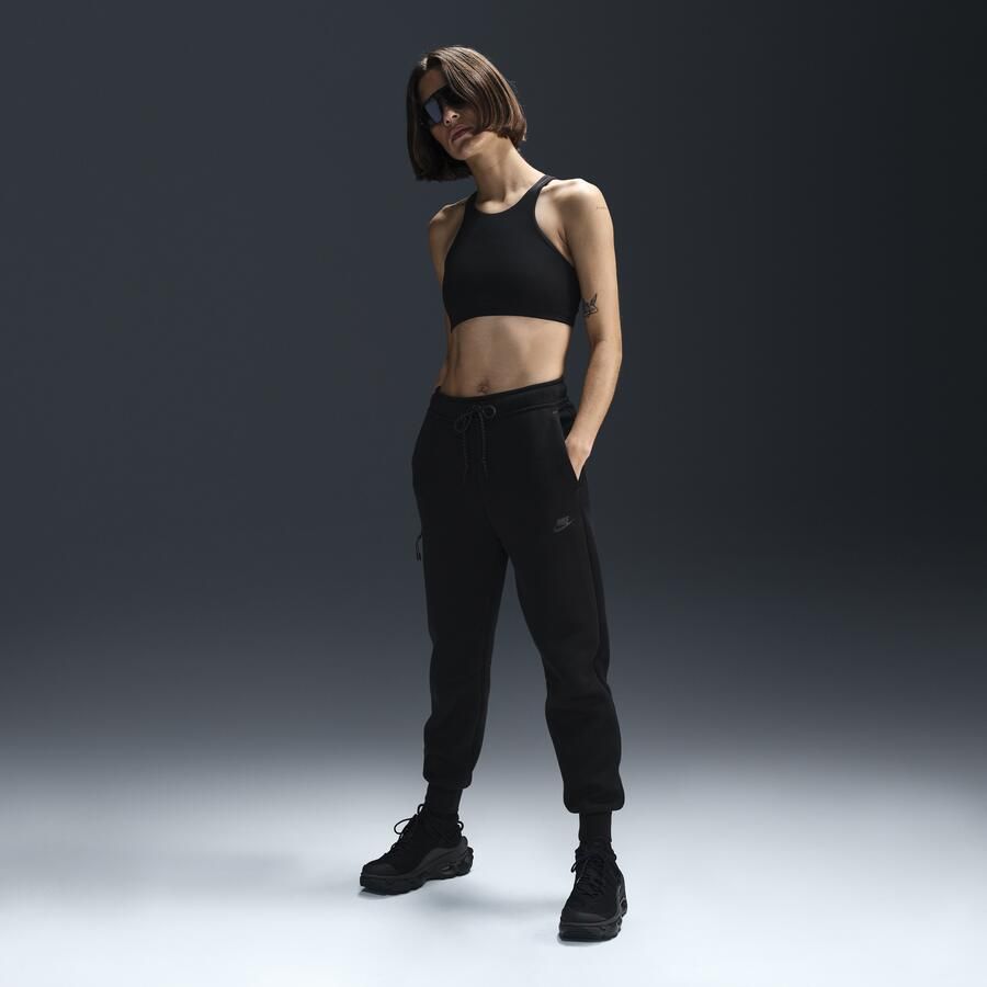 Nike Tech Fleece joggingbroek met halfhoge taille voor dames Zwart - Foto 3