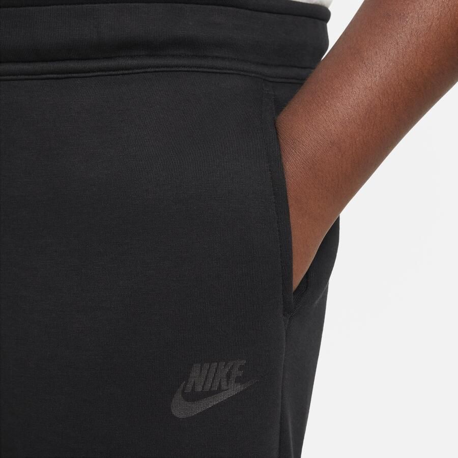 Nike Tech Fleece Jongensshorts (ruimere maten) Zwart