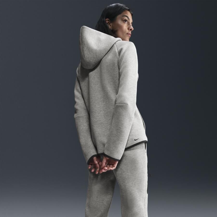 Nike Tech Fleece Windrunner hoodie met rits voor dames Grijs - Foto 4