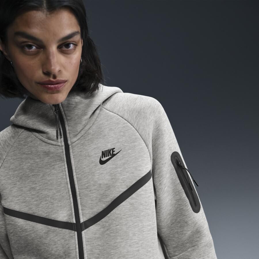 Nike Tech Fleece Windrunner hoodie met rits voor dames Grijs - Foto 3