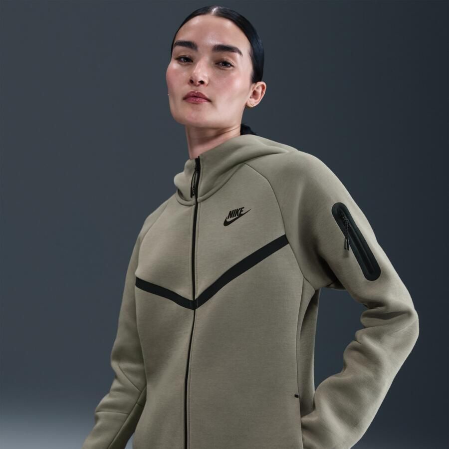 Nike Sportswear Tech Fleece Windrunner hoodie met rits voor dames Groen - Foto 4