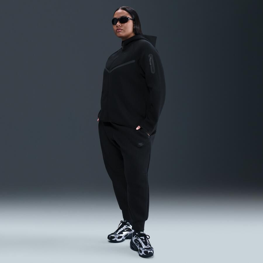 Nike Tech Fleece Windrunner Hoodie met rits voor dames (Plus Size) Zwart - Foto 3