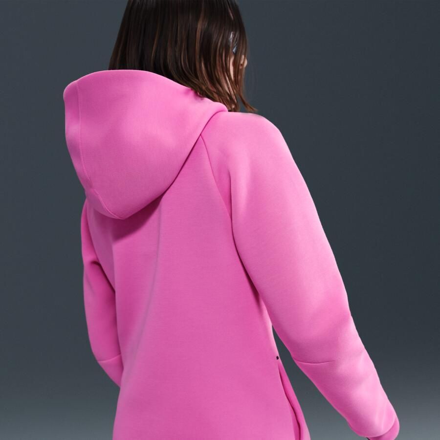 Nike Sportswear Tech Fleece Windrunner hoodie met rits voor dames Roze