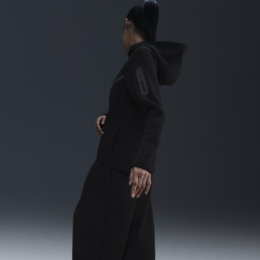 Nike Sportswear Tech Fleece Windrunner hoodie met rits voor dames Zwart