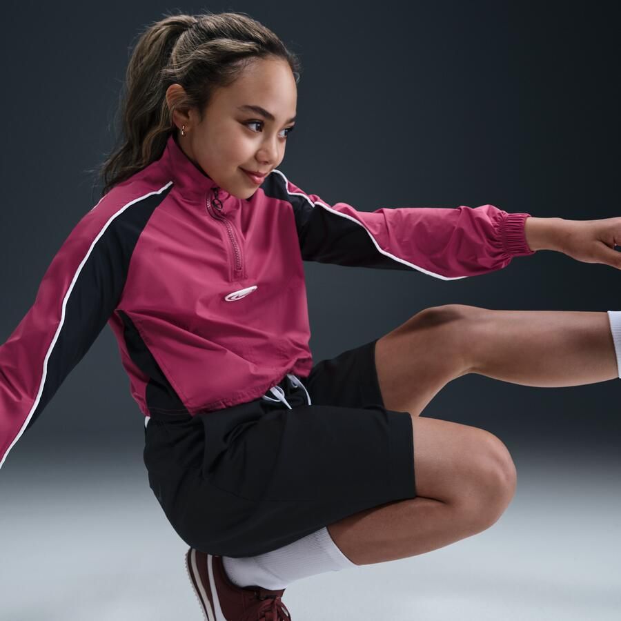 Nike trainingsjack met korte rits voor meisjes Paars - Foto 2