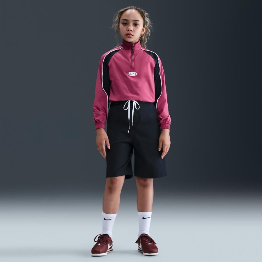 Nike trainingsjack met korte rits voor meisjes Paars - Foto 3