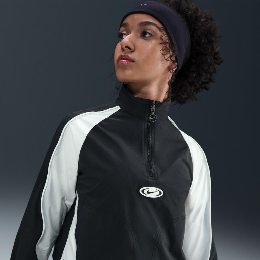 Nike trainingsjack met korte rits voor meisjes Zwart - Foto 4
