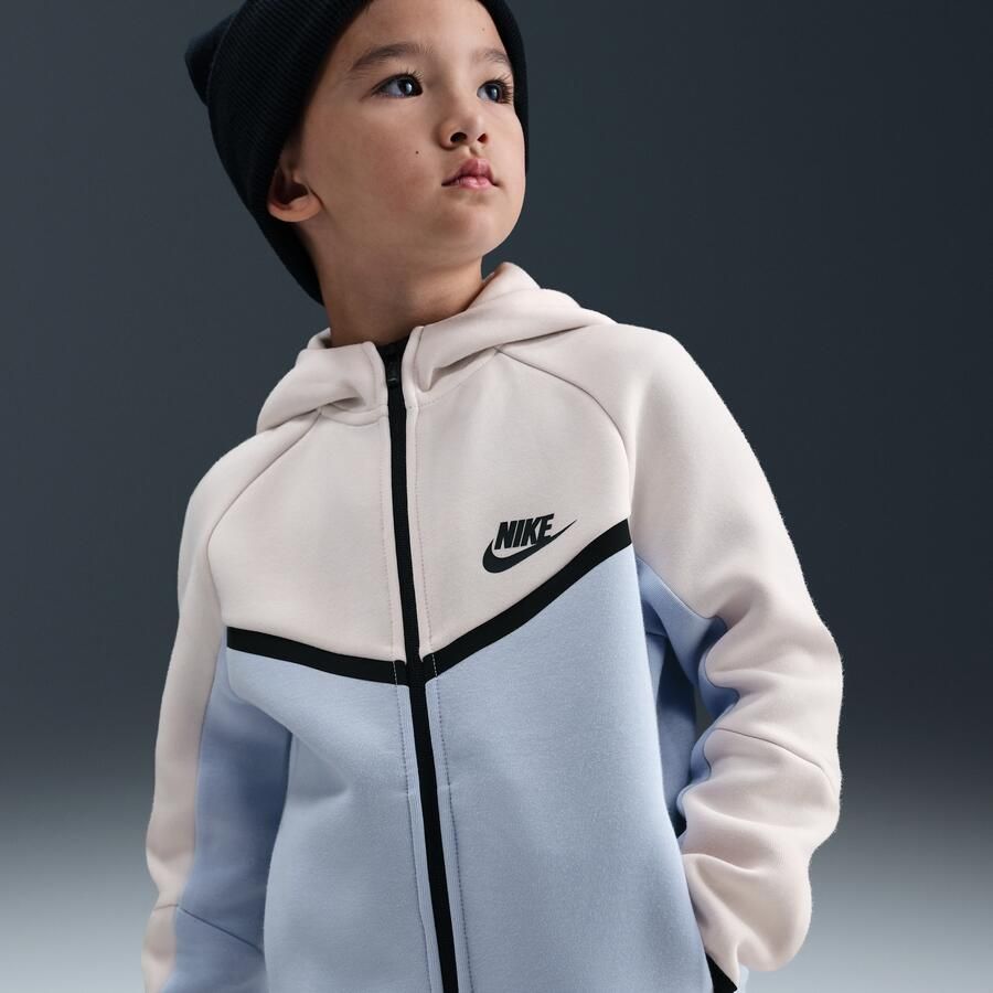 Nike tweedelige set van Tech Fleece met rits over de hele lengte voor kleuters Grijs