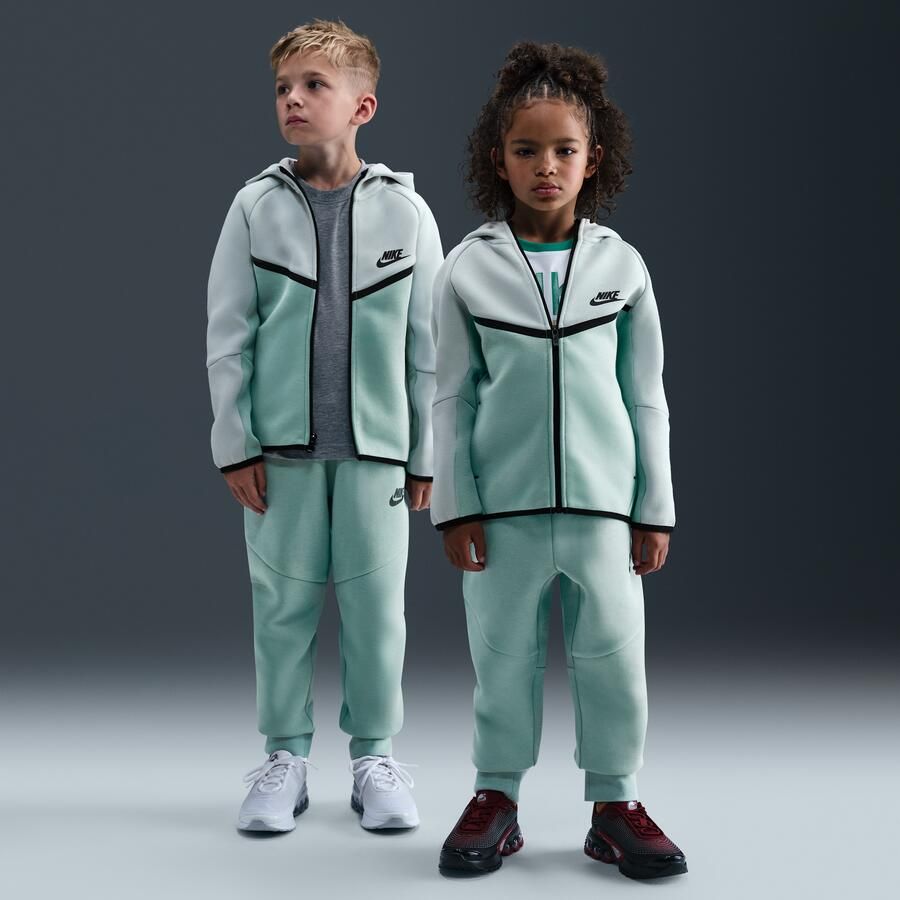 Nike Sportswear tweedelige set van Tech Fleece met rits over de hele lengte voor kleuters Groen - Foto 4