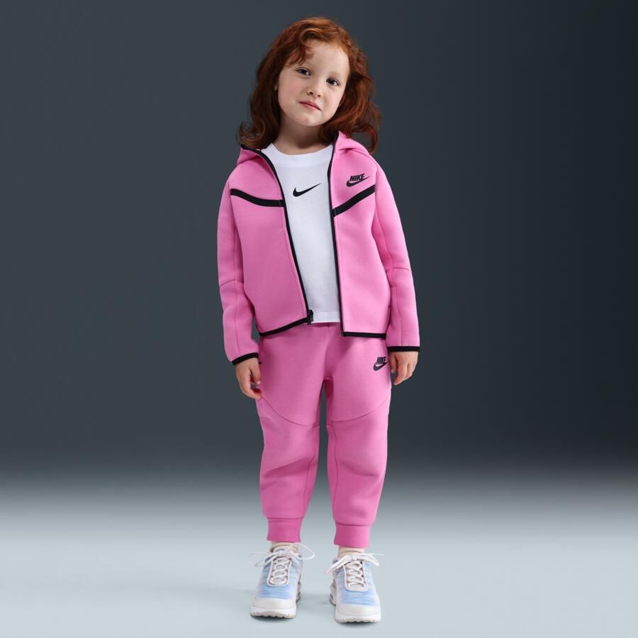 Nike tweedelige set van Tech Fleece met rits over de hele lengte voor peuters Roze - Foto 4