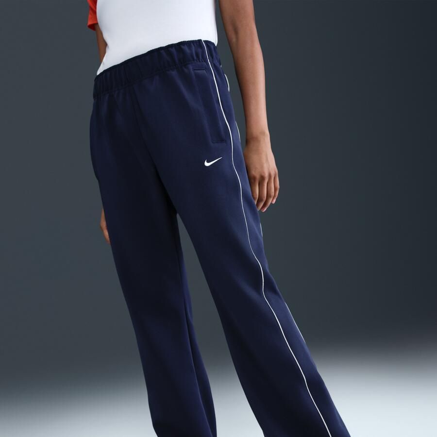 Nike Windrunner aansluitende knit damesbroek met halfhoge taille Blauw