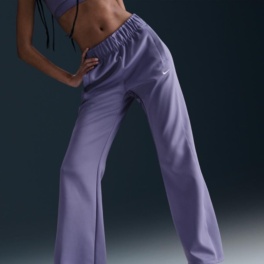 Nike Sportswear Windrunner aansluitende knit damesbroek met halfhoge taille Paars
