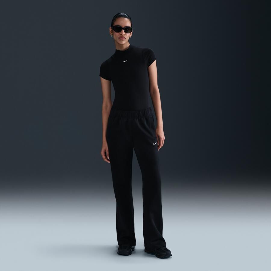 Nike Windrunner aansluitende knit damesbroek met halfhoge taille Zwart - Foto 3