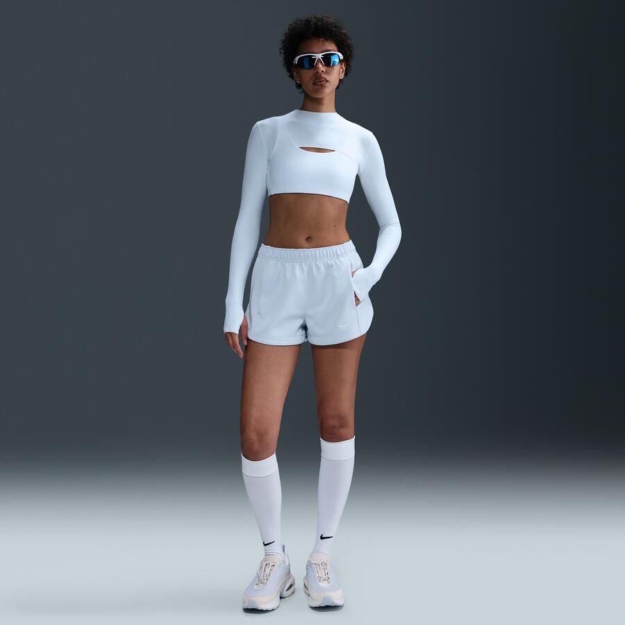 Nike Windrunner damesshorts met halfhoge taille (5 cm) Blauw - Foto 4