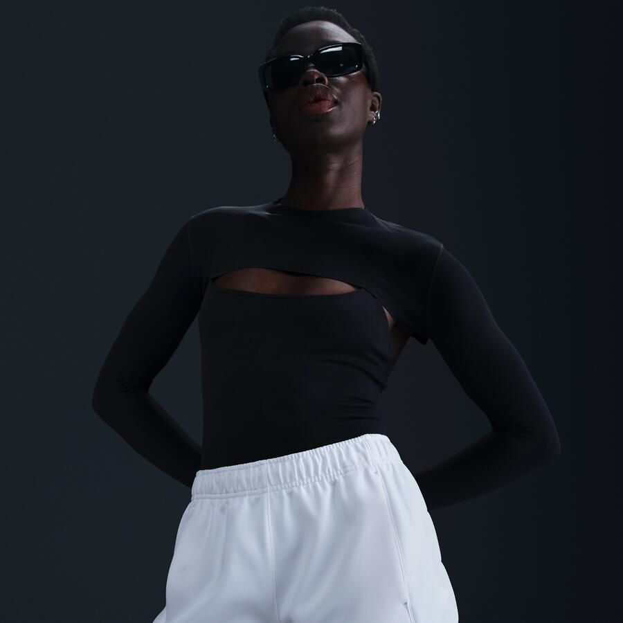 Nike Sportswear Windrunner damesshorts met halfhoge taille (5 cm) Wit