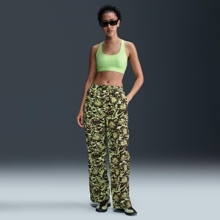 Nike Windrunner geweven broek met uv-bescherming print en halfhoge taille voor dames Geel - Foto 4