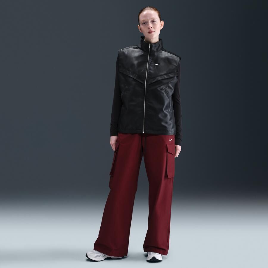 Nike Windrunner glanzende bodywarmer voor dames Zwart - Foto 3