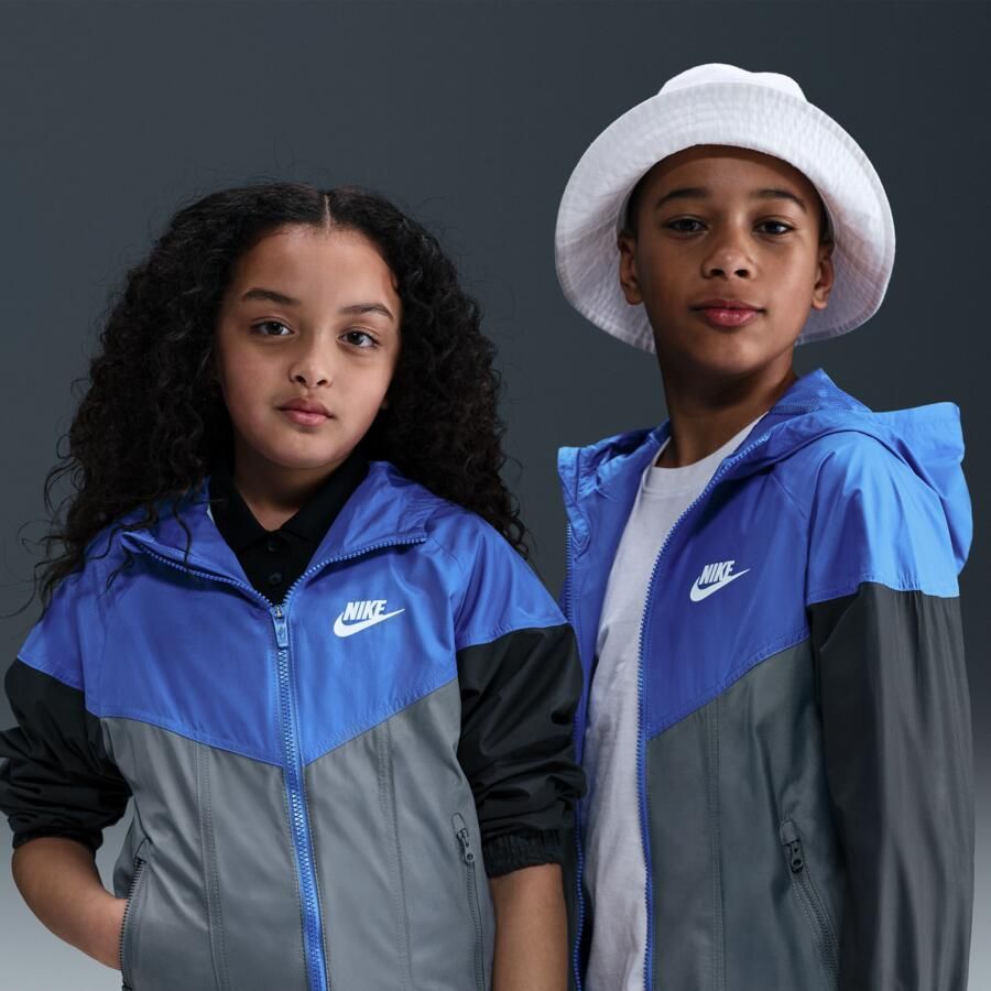 Nike Windrunner Repel kinderjack met capuchon Blauw