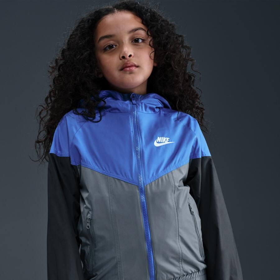 Nike Windrunner Repel kinderjack met capuchon Blauw - Foto 2