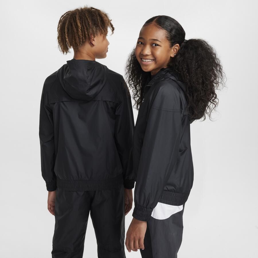 Nike Windrunner Repel kinderjack met capuchon Zwart - Foto 4