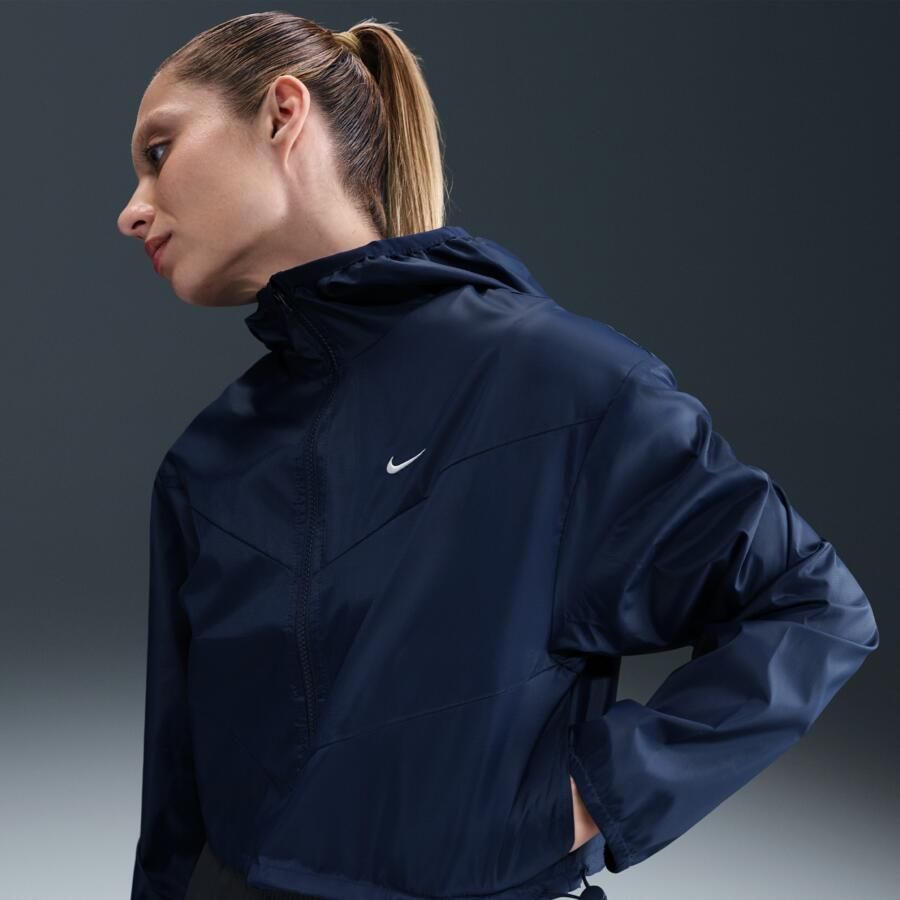 Nike Windrunner ruimvallend geweven damesjack met capuchon Blauw - Foto 4