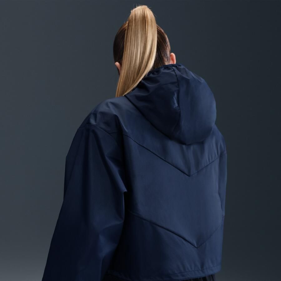 Nike Windrunner ruimvallend geweven damesjack met capuchon Blauw