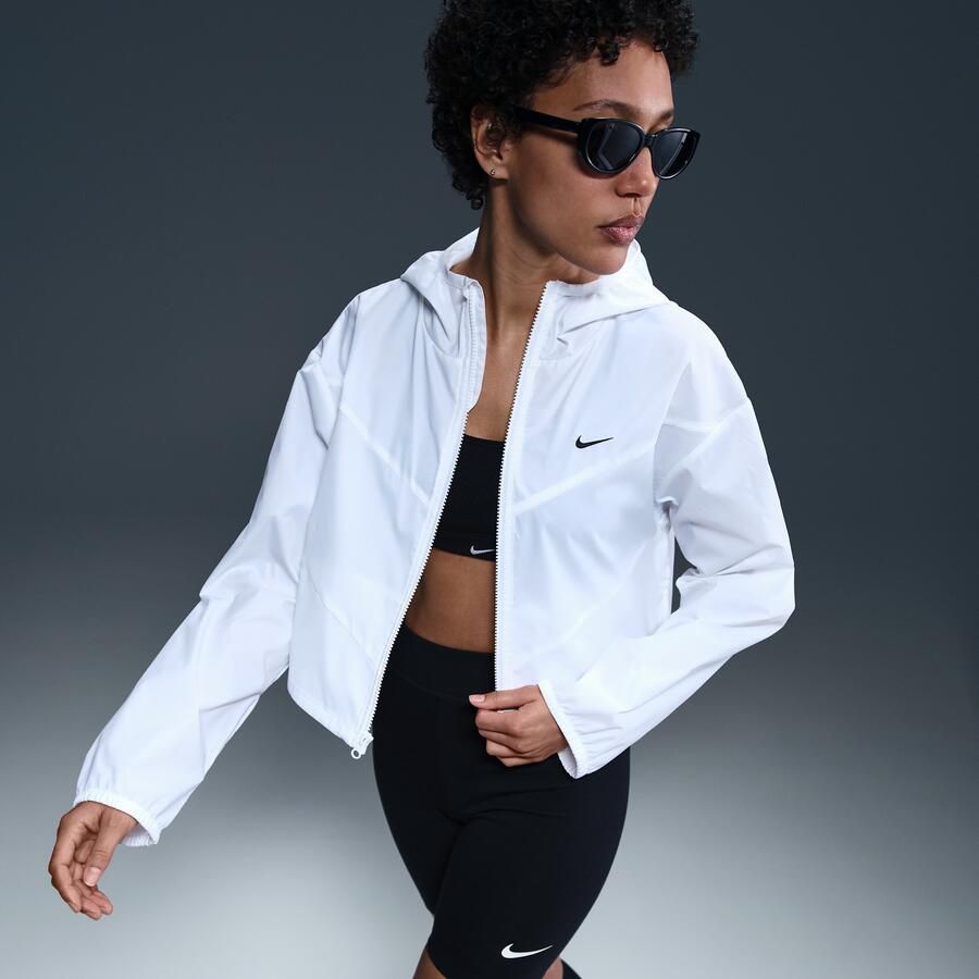 Nike Windrunner ruimvallend geweven damesjack met capuchon Wit - Foto 2