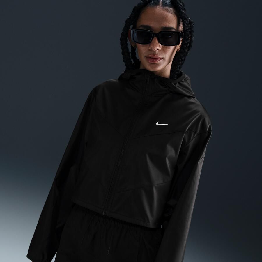 Nike Windrunner ruimvallend geweven damesjack met capuchon Zwart - Foto 4