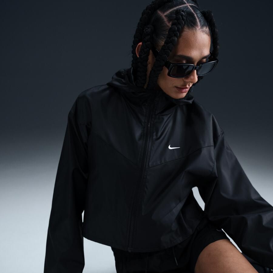 Nike Windrunner ruimvallend geweven damesjack met capuchon Zwart - Foto 2