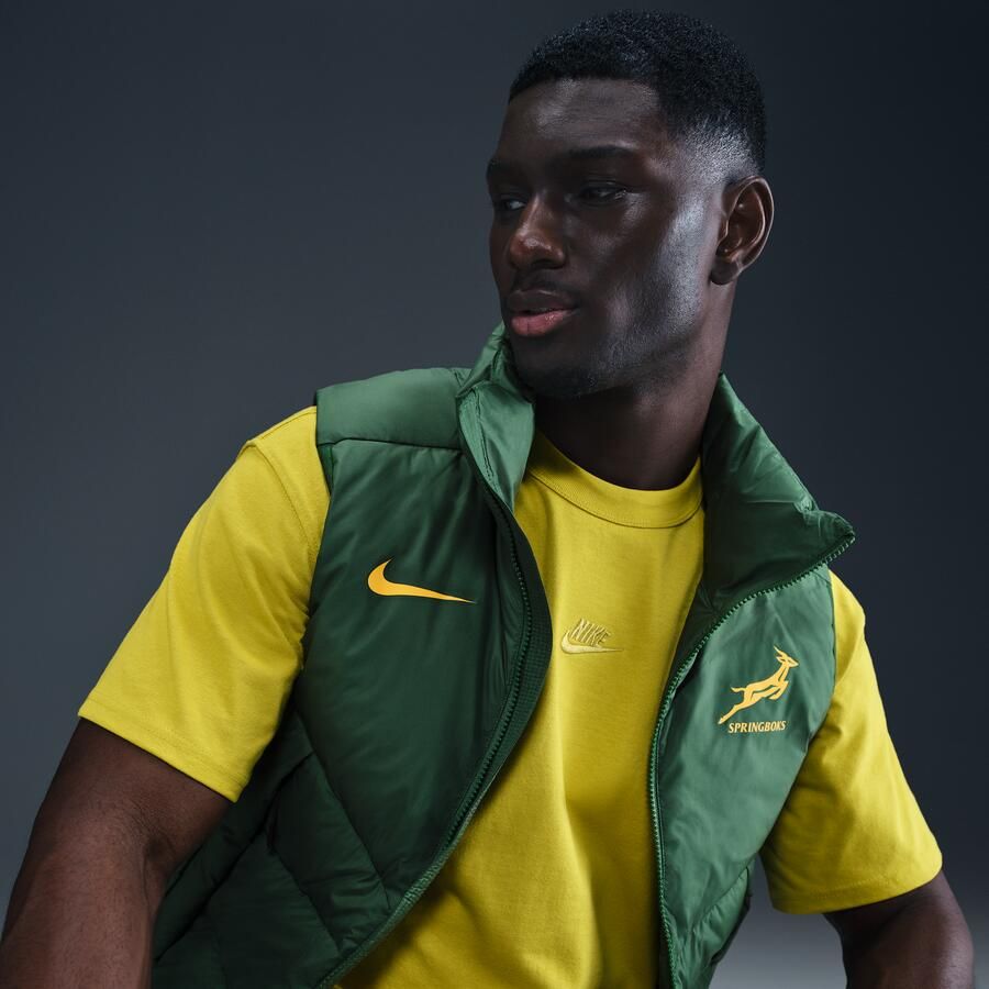 Nike Springboks Rugby gewatteerde bodywarmer voor langs de zijlijn voor heren Groen - Foto 2