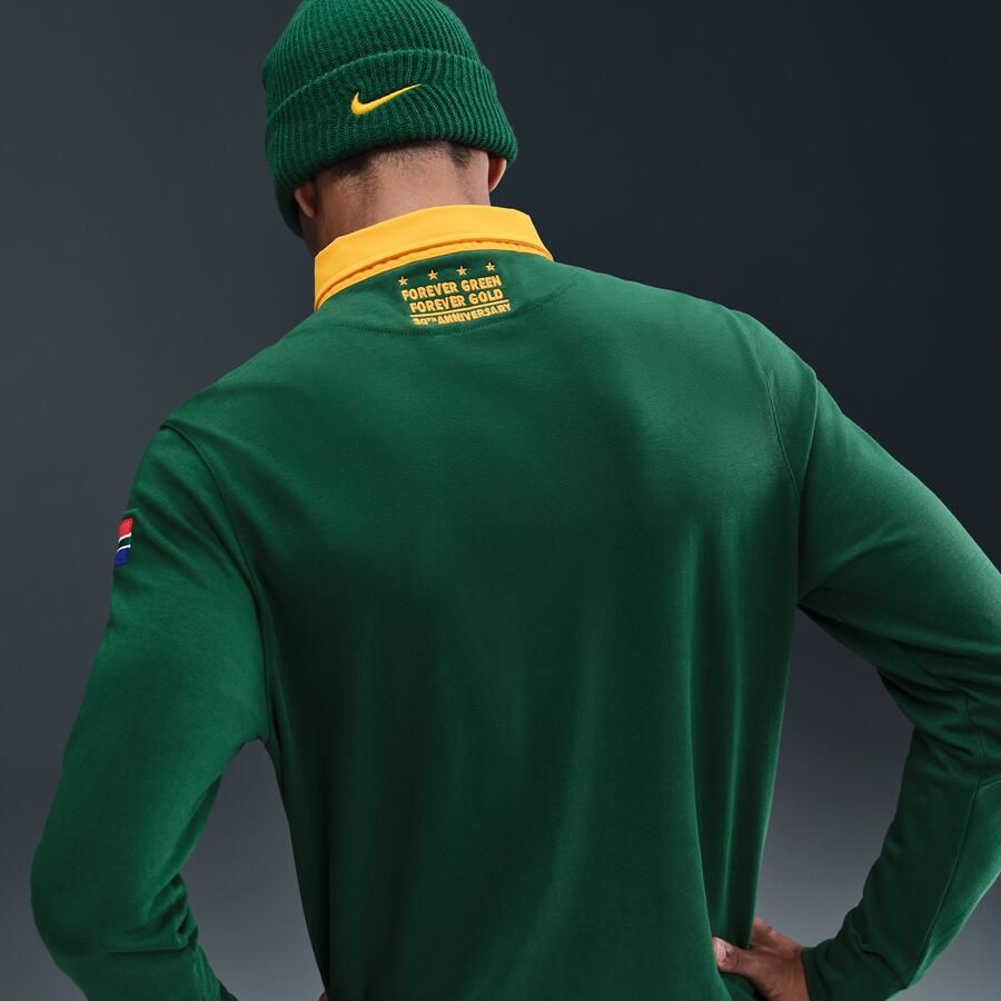 Nike Springboks Rugby thuisjersey met lange mouwen voor heren Groen