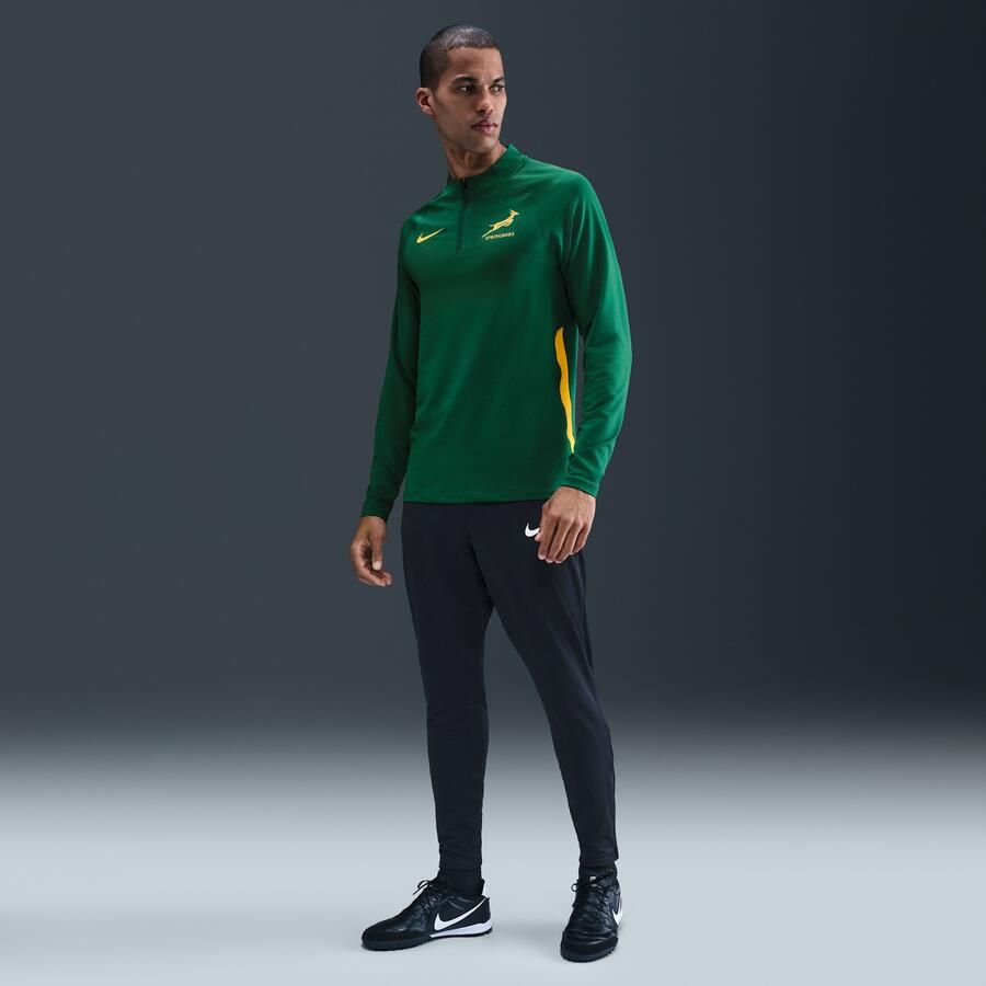 Nike Springboks Rugby trainingstop met korte rits voor heren Groen - Foto 3