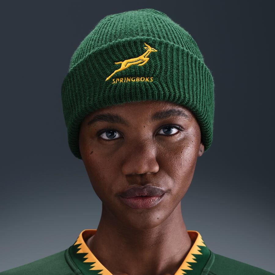 Nike Springboks unisex Rugby beanie met omslag Groen
